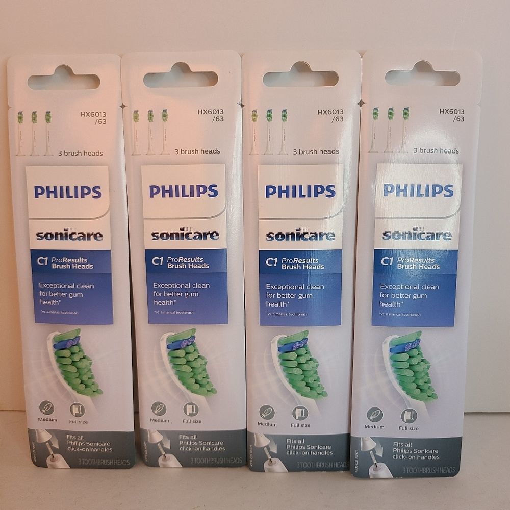 Phillips Sonicare C1 Pro Results Brush Heads Medium Full Size 4 pk